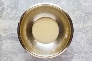 cornstarch slurry in a mixing bowl.