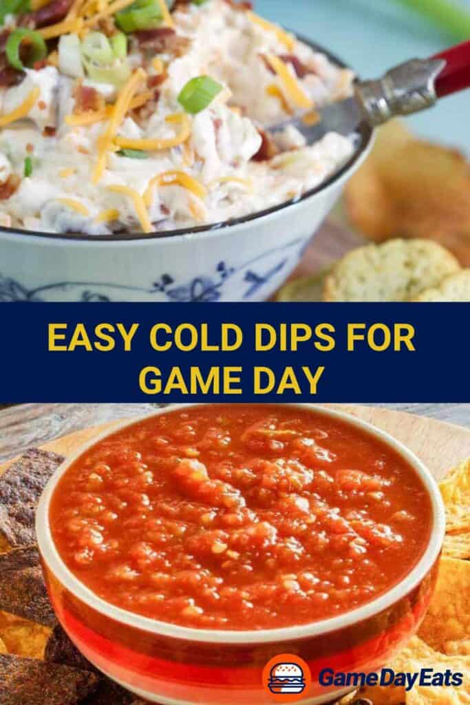 corn chip dip and salsa in two different bowls