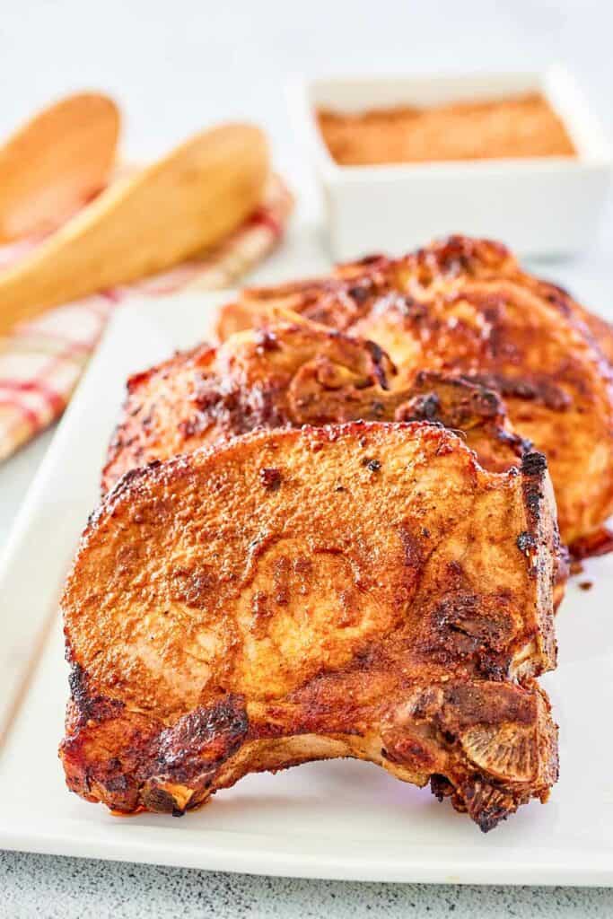 Air Fryer Thick Pork Chops - Game Day Eats