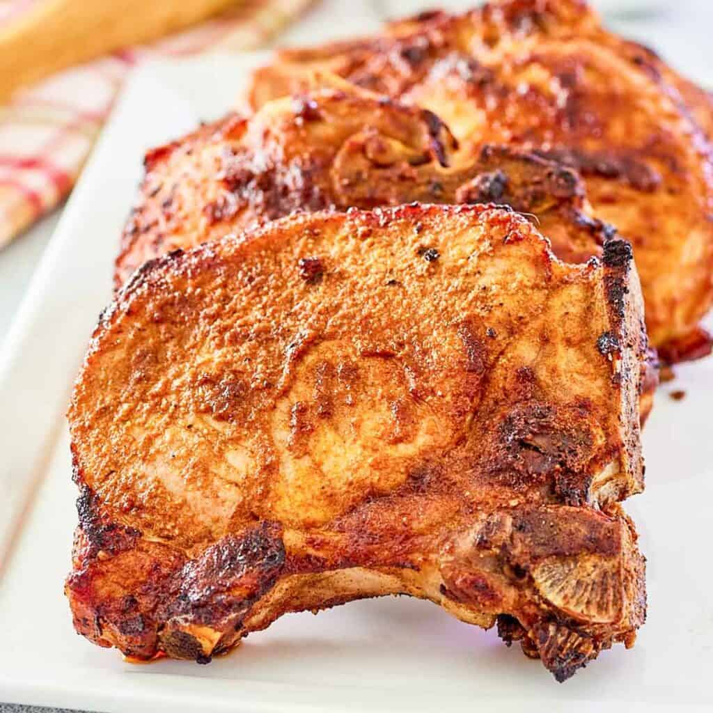 Air Fryer Thick Pork Chops - Game Day Eats