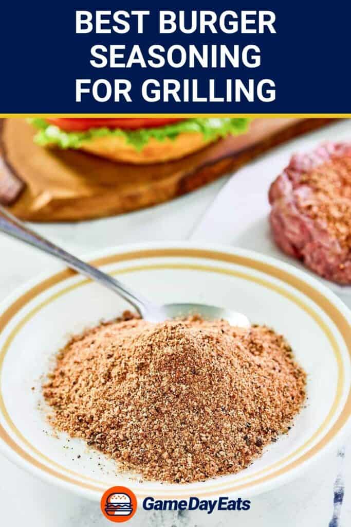 Homemade burger seasoning blend for grilling in a small bowl.