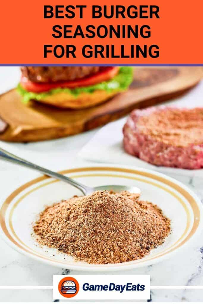 A small bowl of homemade burger seasoning for grilling.